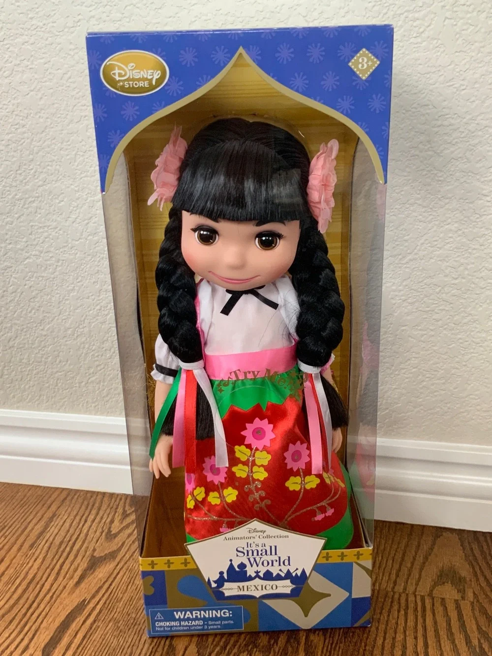 Disney Mexico “It’s a Small World” Animator’s Collection Singing Doll New in Box